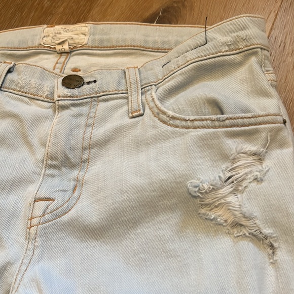 Current/Elliott The Fling Light Wash Distressed  Denim Jeans Size 25 - Picture 3 of 16